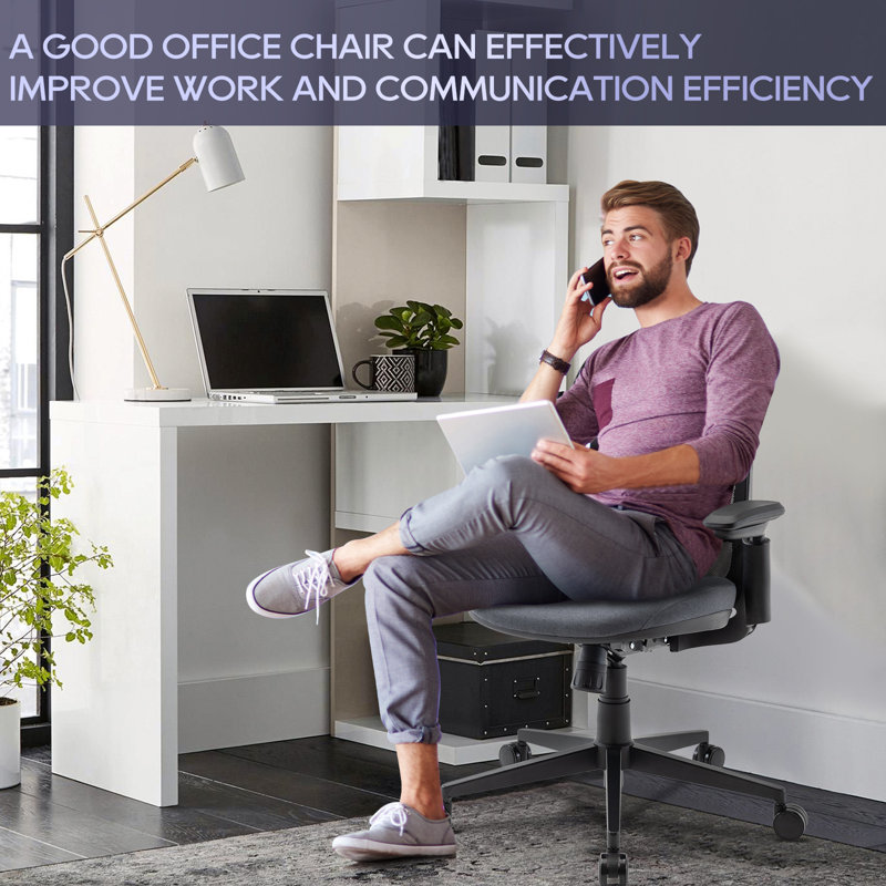 The Twillery Co.?? Virginia Ergonomic Adjustable Cushion Swivel Mesh Executive Chair With 4D ...